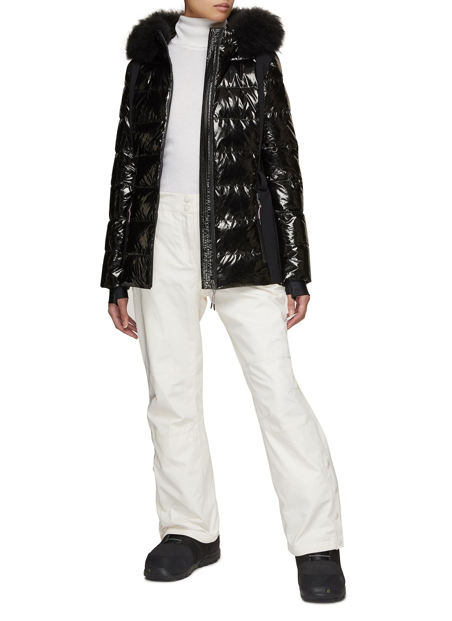 Women YVES SALOMON Jackets | Fur Trimmed Hooded Puffer Ski Jacket