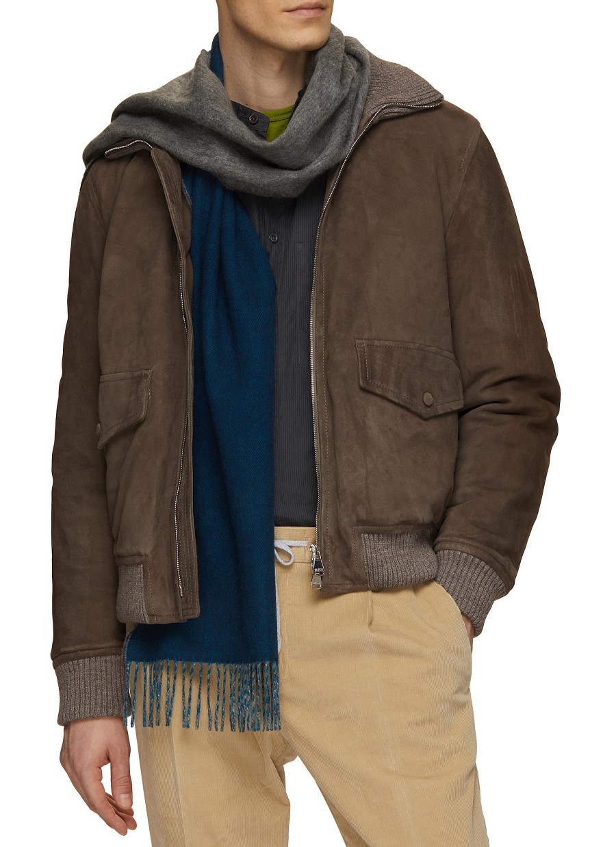 Men JOHNSTONS OF ELGIN Scarves | Reversible Cashmere Wool Scarf