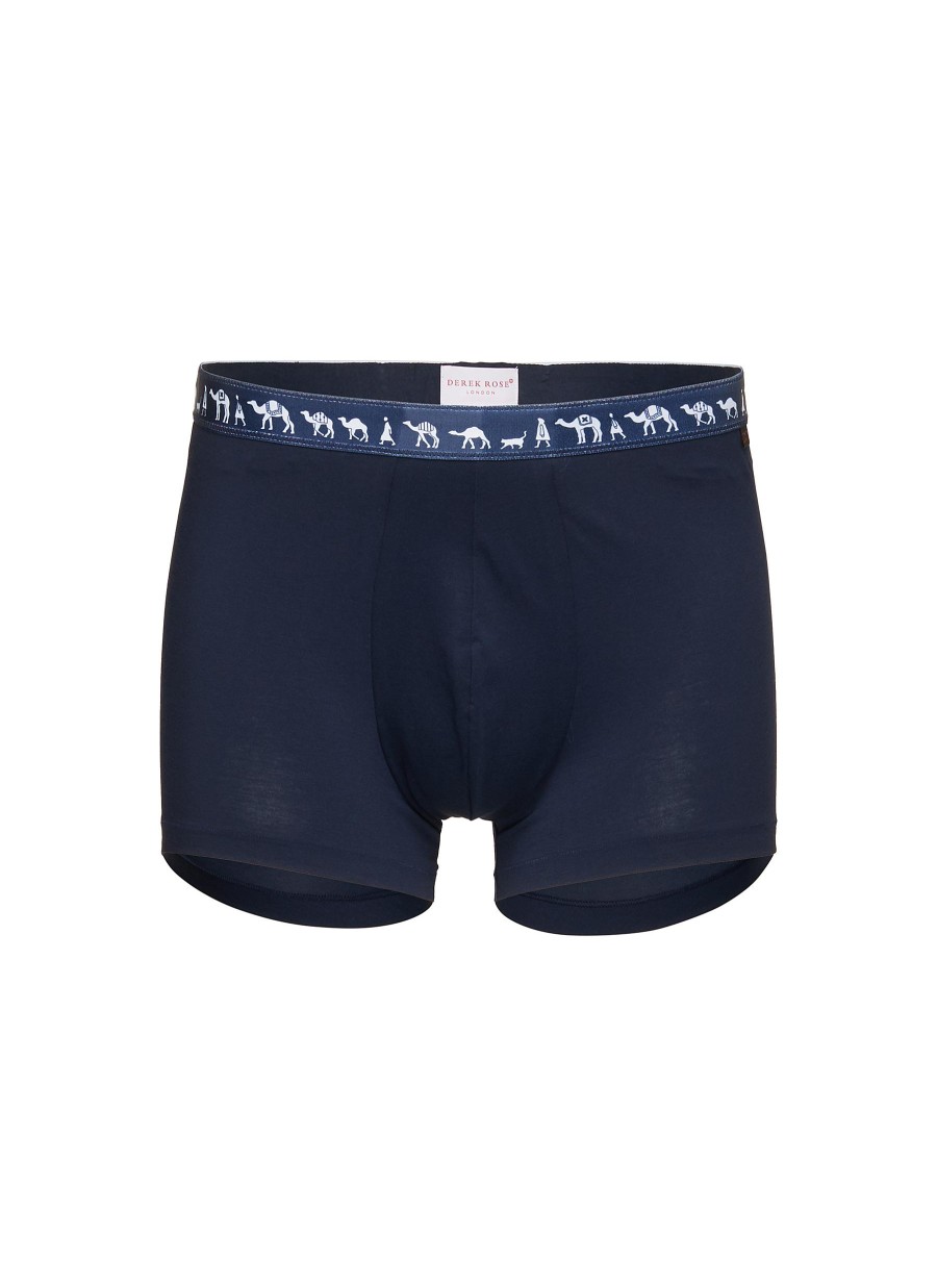 Men DEREK ROSE Underwear | Camel Keepers Printed Waist Boxers