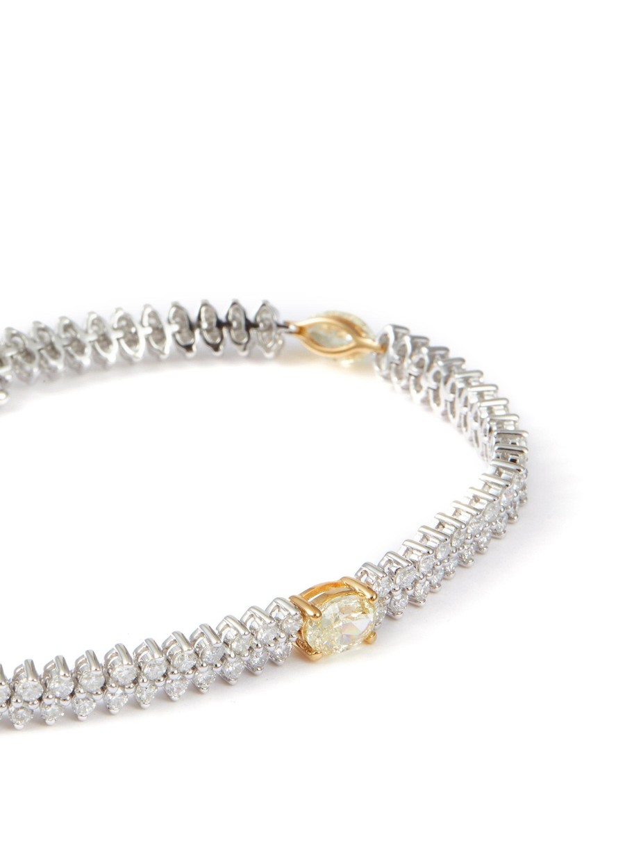 Women LC COLLECTION JEWELLERY Fine Jewellery | 18K Gold Diamond Mixed Cut Yellow Diamond Tennis Bracelet