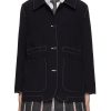 Women THOM BROWNE Jackets | Oversized Round Collar Jacket