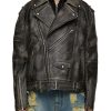 Men JUUN.J Jackets | Distressed Leather Biker Jacket