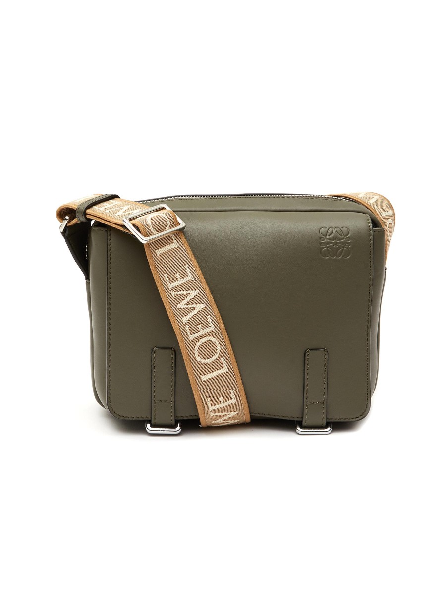 Men LOEWE Shoulder Bags | Xs Military Leather Messenger Bag