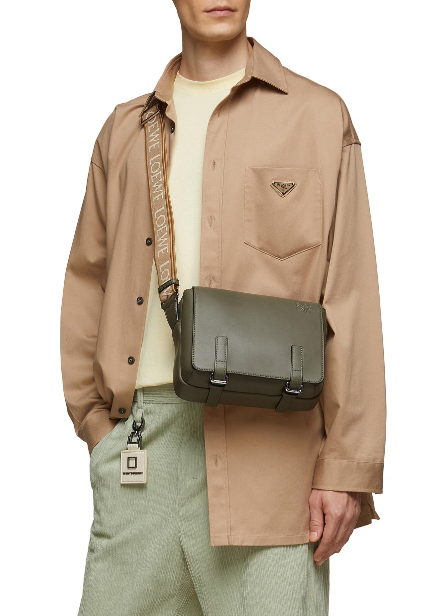 Men LOEWE Shoulder Bags | Xs Military Leather Messenger Bag