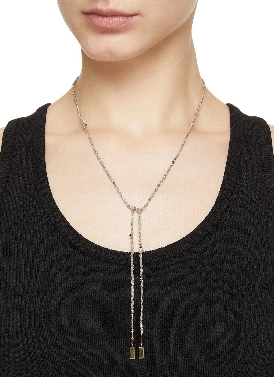 Women MARIE LAURE CHAMOREL Fashion Jewellery | N° 182 Sterling Silver Silk Yarn Necklace