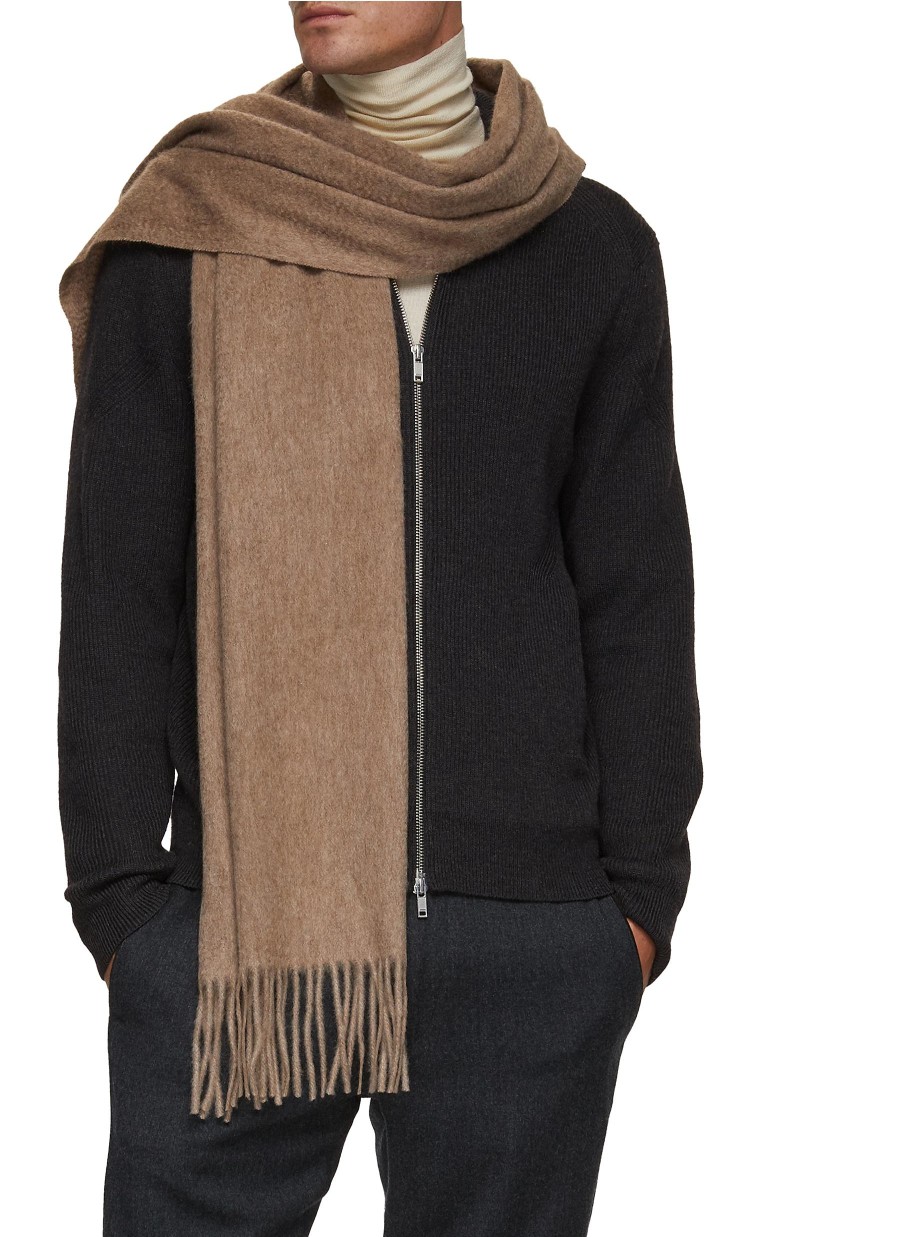 Men JOVENS Scarves | Fringe Cashmere Scarf