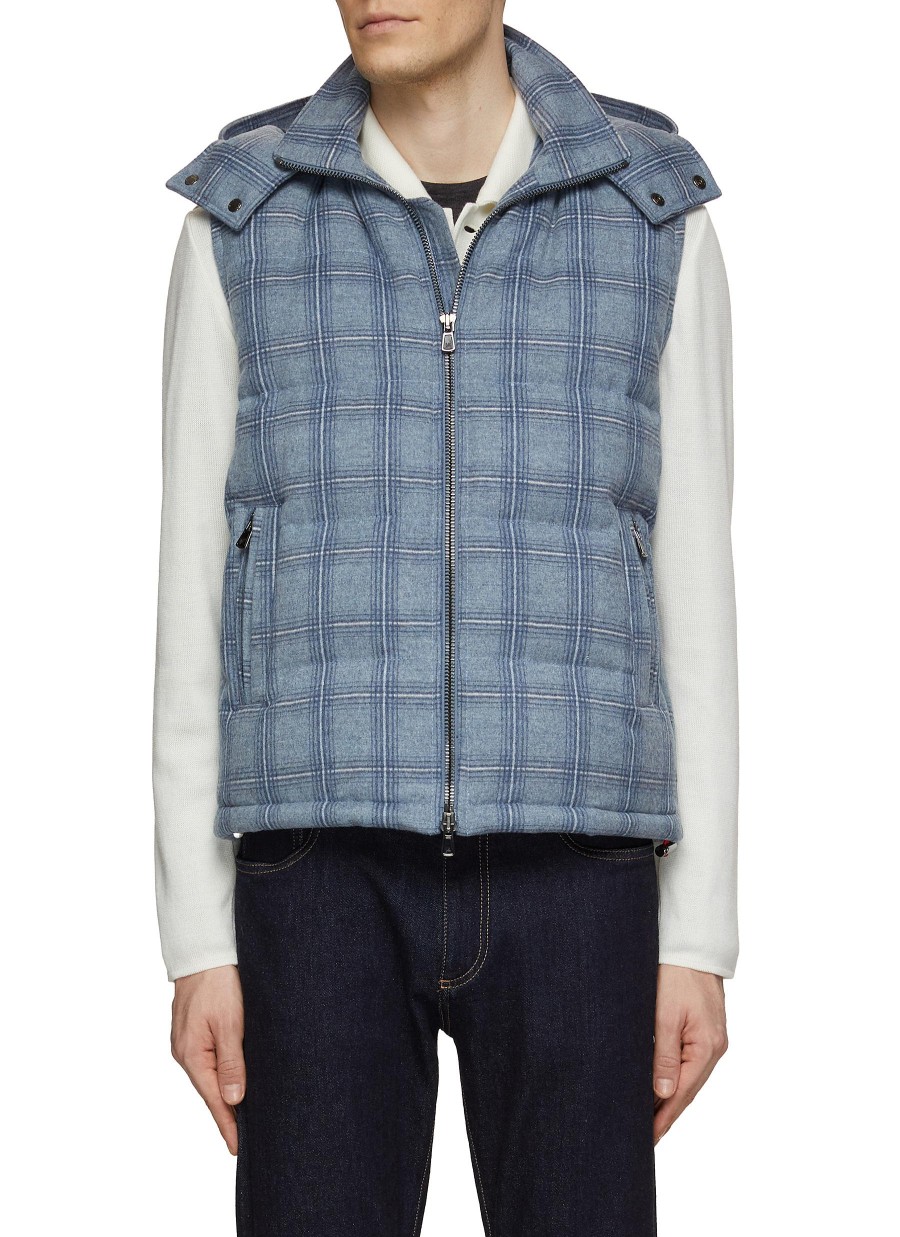 Men ISAIA Jackets | Removable Hood Puffer Vest