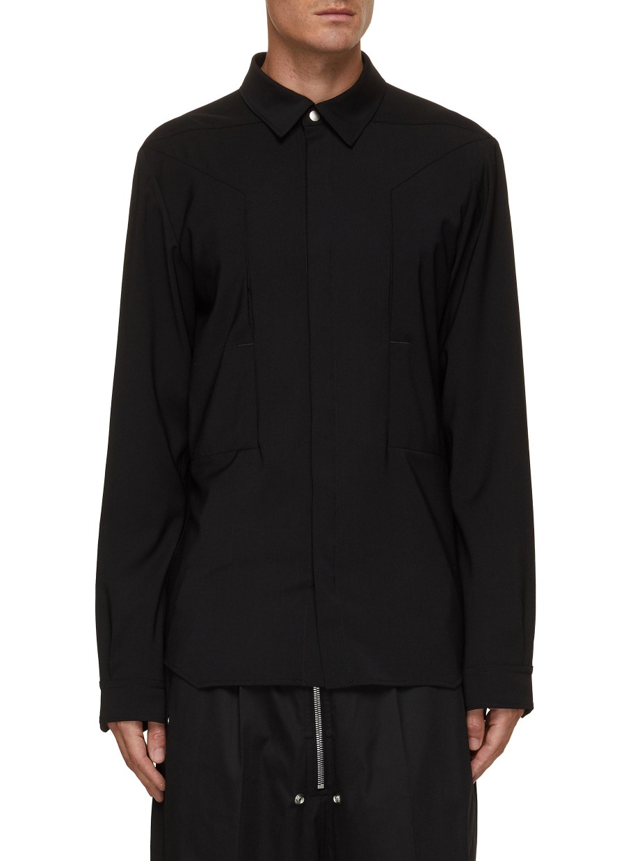 Men RICK OWENS Shirts | Fogpocket Panelled Front Shirt