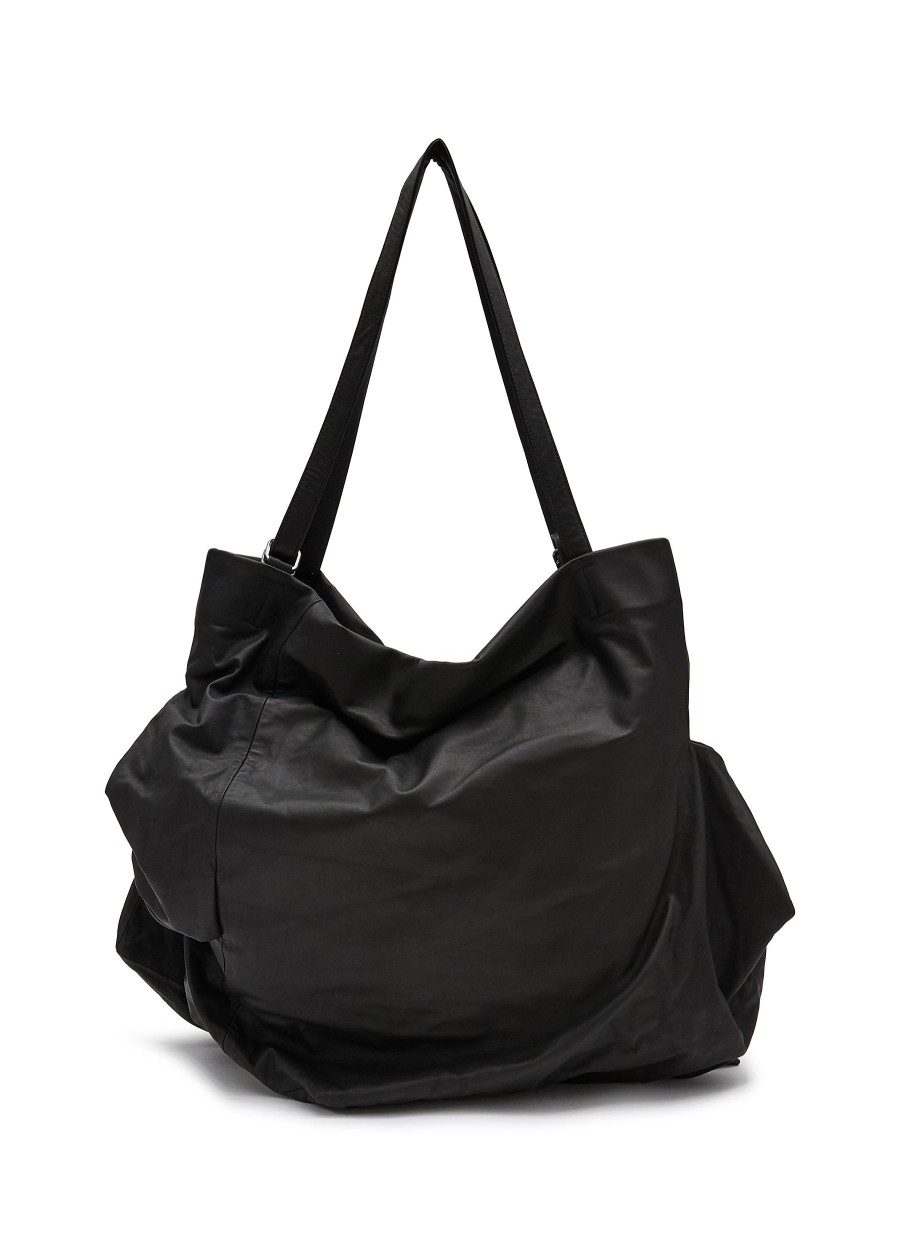 Men DISCORD YOHJI YAMAMOTO Tote Bags | Unevenness Leather Tote Bag