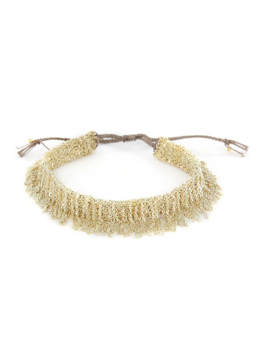 Women MARIE LAURE CHAMOREL Fashion Jewellery | N° 675 Sterling Silver Silk Yarn Bracelet