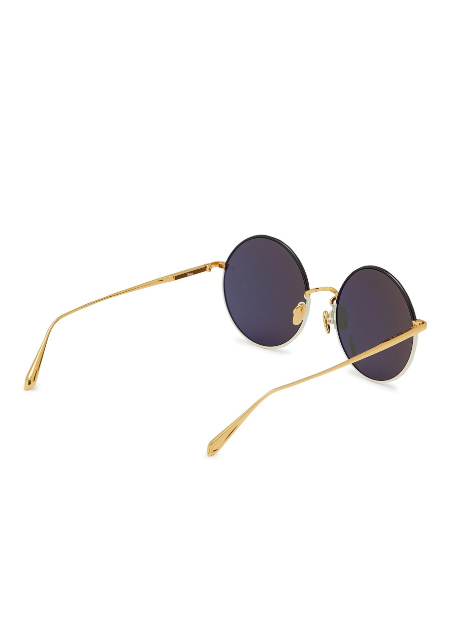 Women LINDA FARROW Eyewear | Bea Titanium Acetate Round Sunglasses