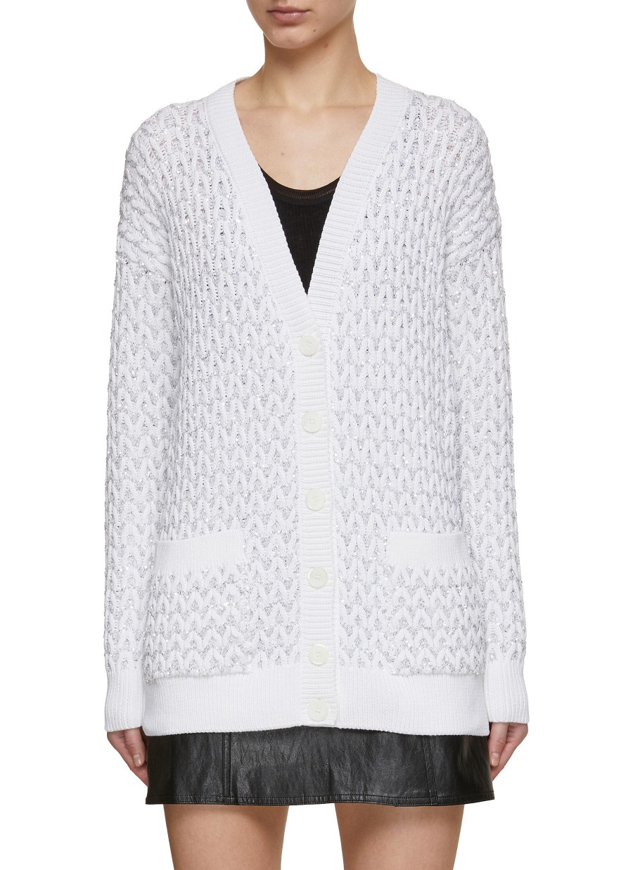 Women MISSONI Knitwear | Sequin Cable Knit Cardigan