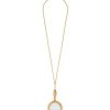 Women LANE CRAWFORD VINTAGE ACCESSORIES Vintage Accessories | D'Orlean Magnifier Crystal Gold Tone Pendant Necklace