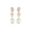 Women COMPLETEDWORKS Fashion Jewellery | Freshwater Pearl Cubic Zirconia 18Ct Gold Plated Vermeil Earrings