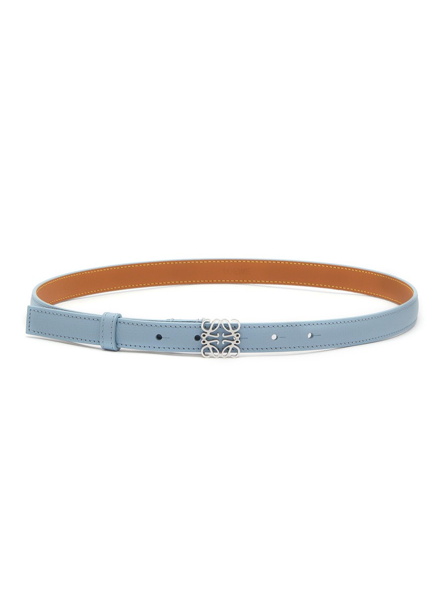 Women LOEWE Belts | Anagram Buckle Soft Grained Calf Leather Belt