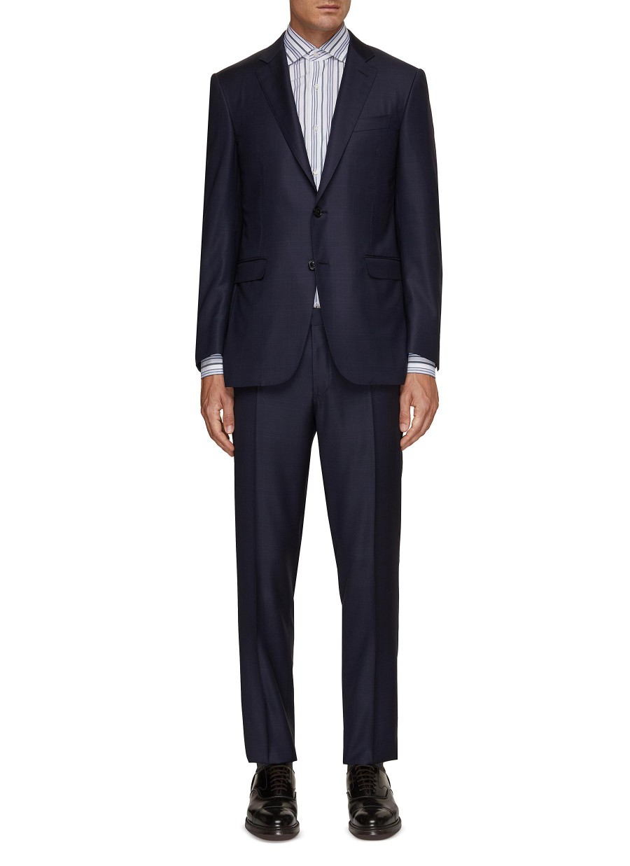 Men CANALI Suits | Notch Lapel Checked Wool Capri Suit