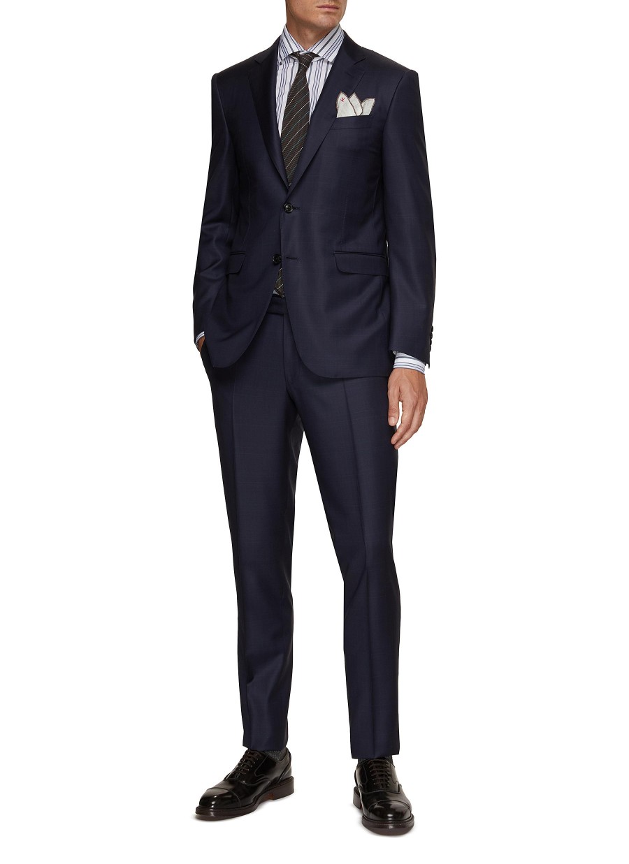 Men CANALI Suits | Notch Lapel Checked Wool Capri Suit