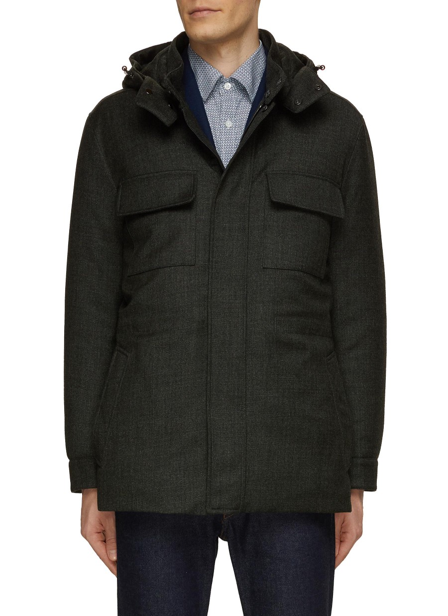 Men CANALI Jackets | Removable Hood Jacket