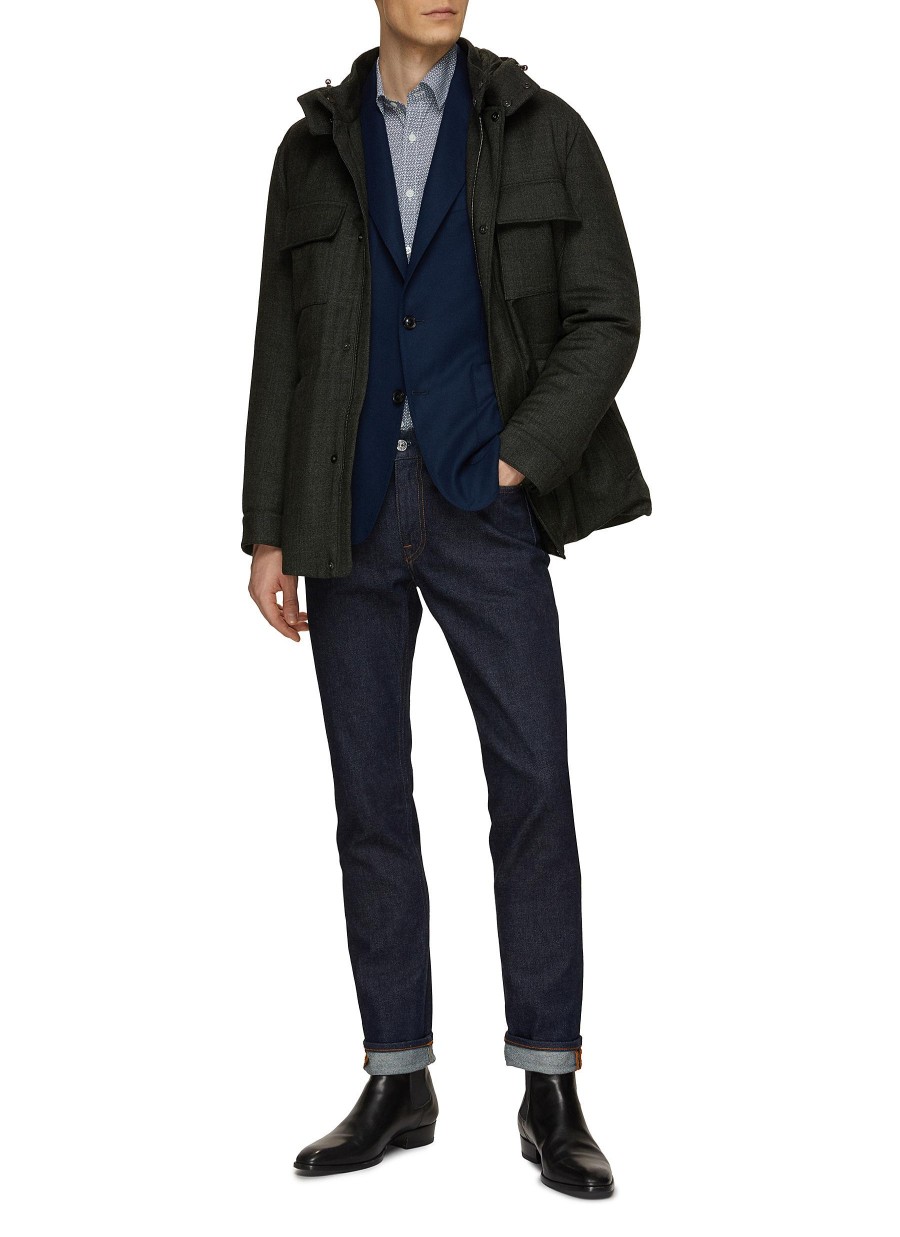 Men CANALI Jackets | Removable Hood Jacket