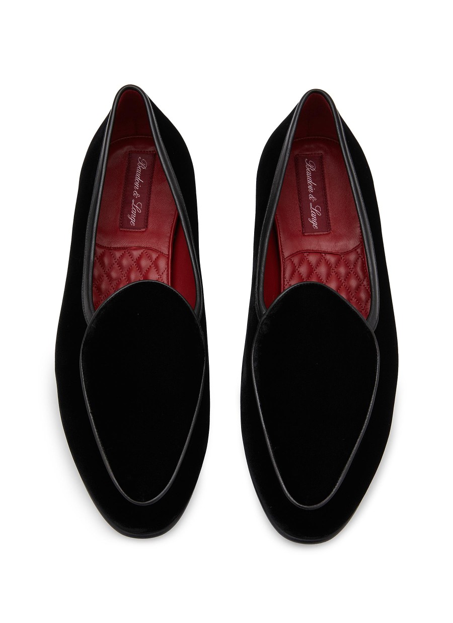 Men BAUDOIN & LANGE Flats | Sagan Plain Velvet Loafers