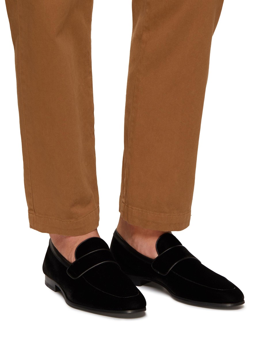 Men MAGNANNI Flats | Apron Toe Suede Penny Loafers