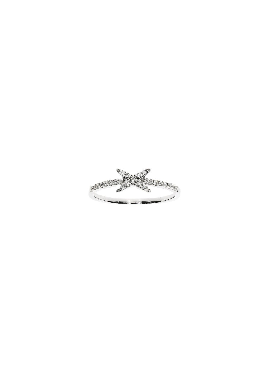 Women LC COLLECTION JEWELLERY Fine Jewellery | 18K White Gold Diamond Ring — Size Us 6.5