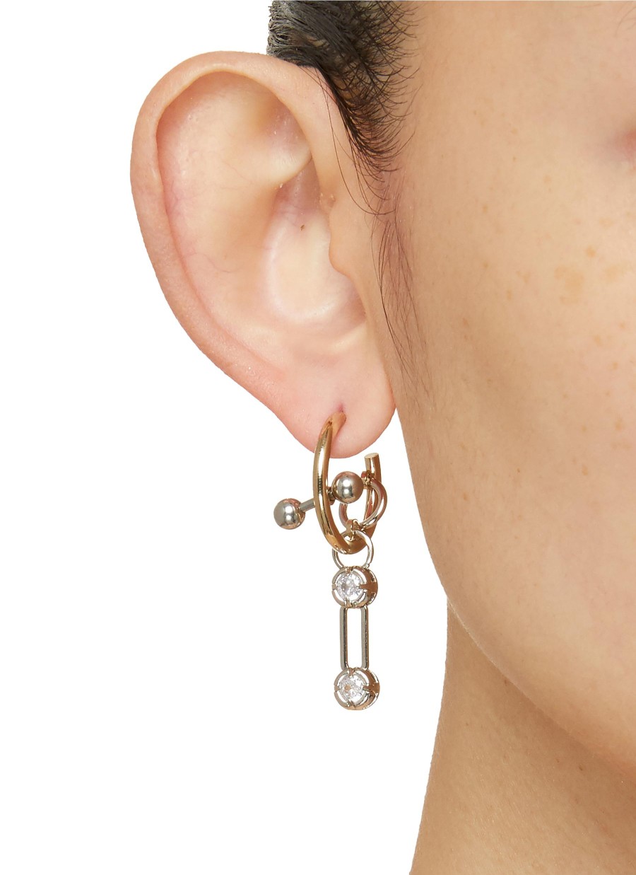 Women JUSTINE CLENQUET Fashion Jewellery | Debbi Palladium 24K Gold Plated Earrings