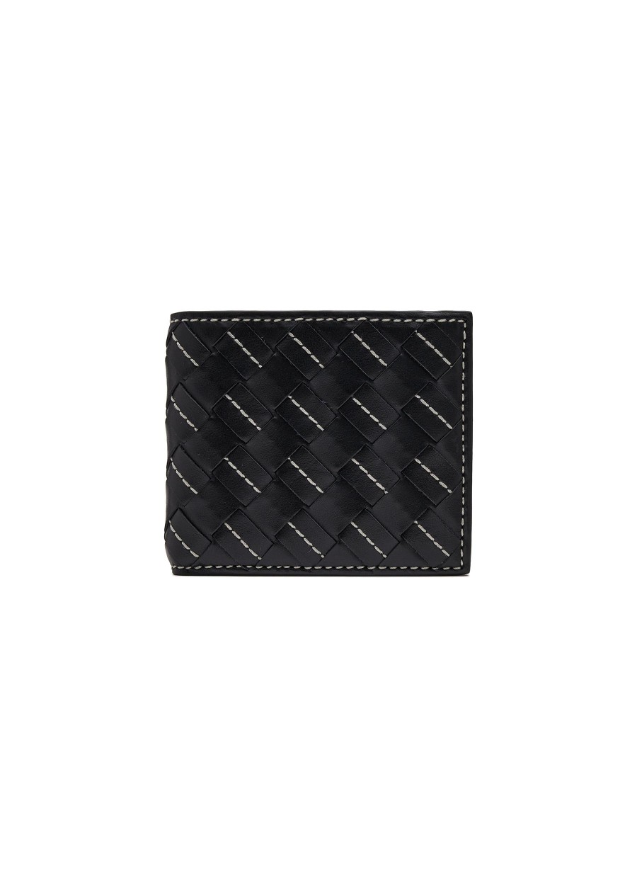 Men BOTTEGA VENETA Small Leather Goods | Intrecciato 15 Avenue Stitch Leather Bi-Fold Wallet