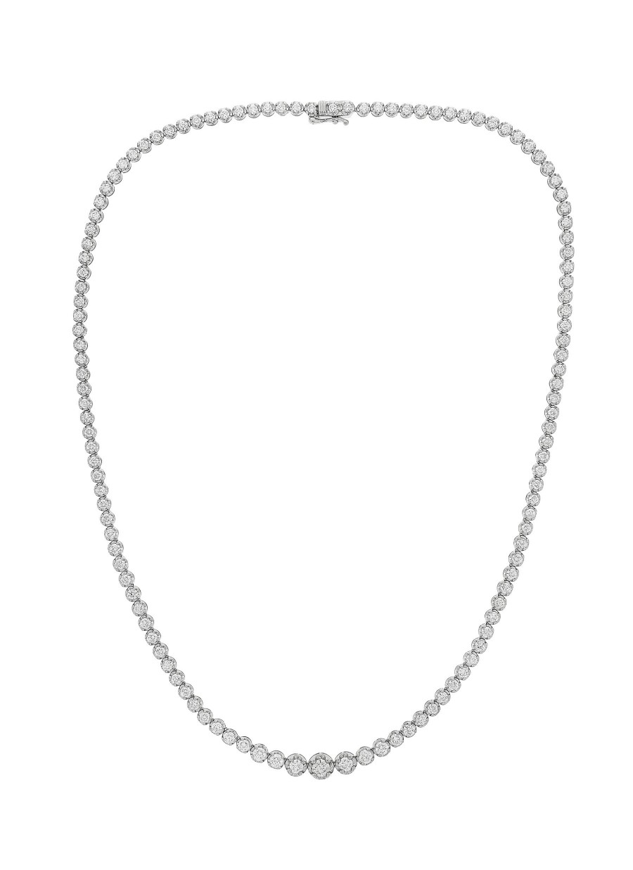 Women LC COLLECTION JEWELLERY Fine Jewellery | 18K White Gold Diamond Necklace