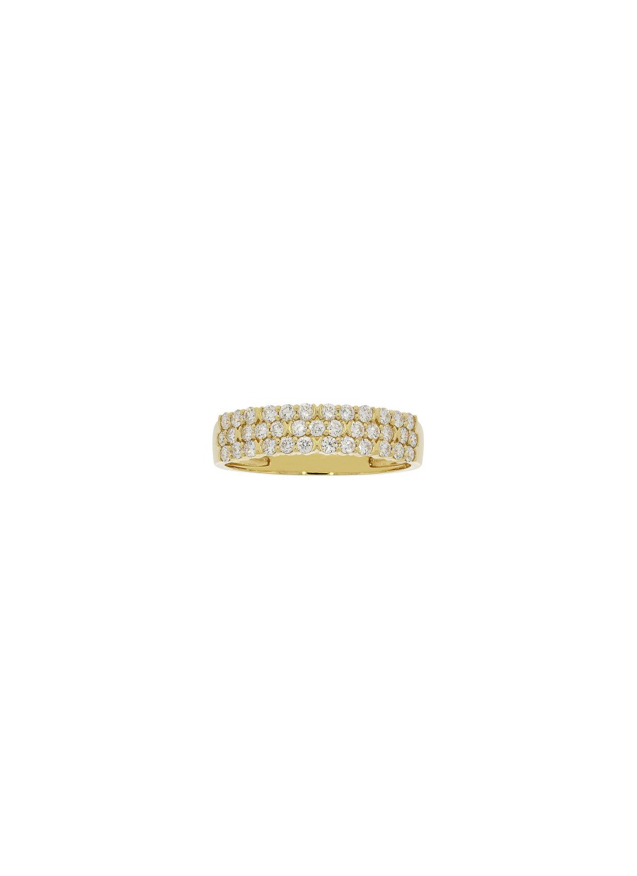 Women LC COLLECTION JEWELLERY Fine Jewellery | 18K Gold Diamond Half Eternity Band — Size Us 6.5