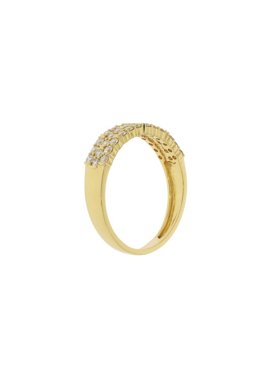 Women LC COLLECTION JEWELLERY Fine Jewellery | 18K Gold Diamond Half Eternity Band — Size Us 6.5