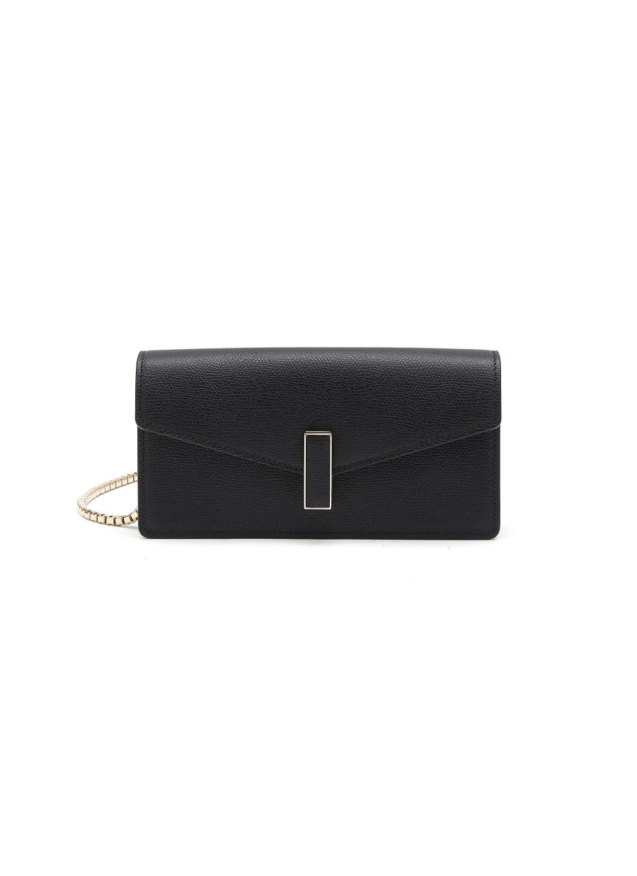 Women VALEXTRA Clutch Bags | Iside Grained Leather Clutch Bag