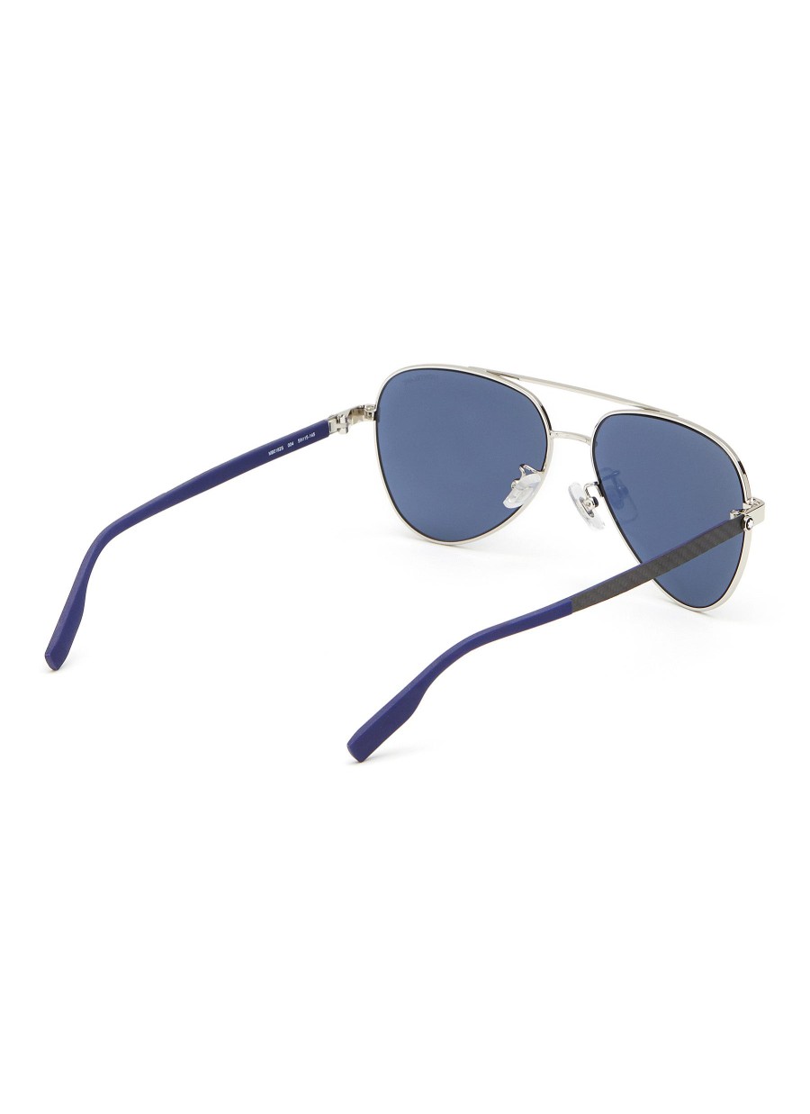 Men MONTBLANC Eyewear | Mb0182S Metal Aviator Sunglasses