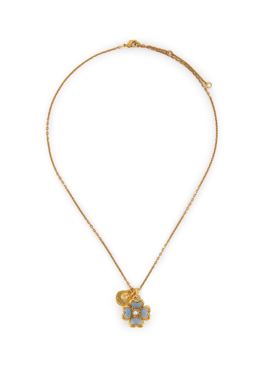 Women GOOSSENS Fashion Jewellery | 24K Gold Plated Talisman Clover Necklace