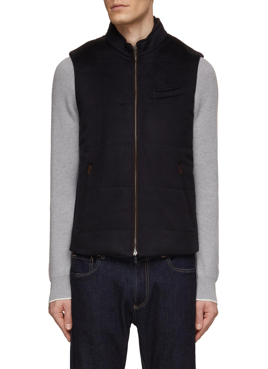 Men EQUIL Jackets | Zip Up Cashmere Knit Vest