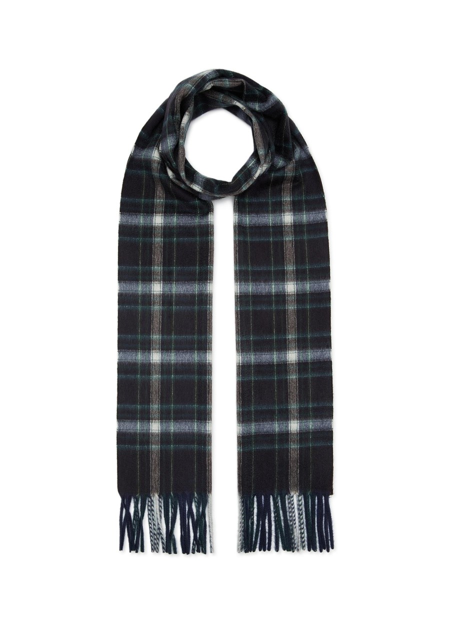 Men COLOMBO Scarves | Check Print Cashmere Scarf