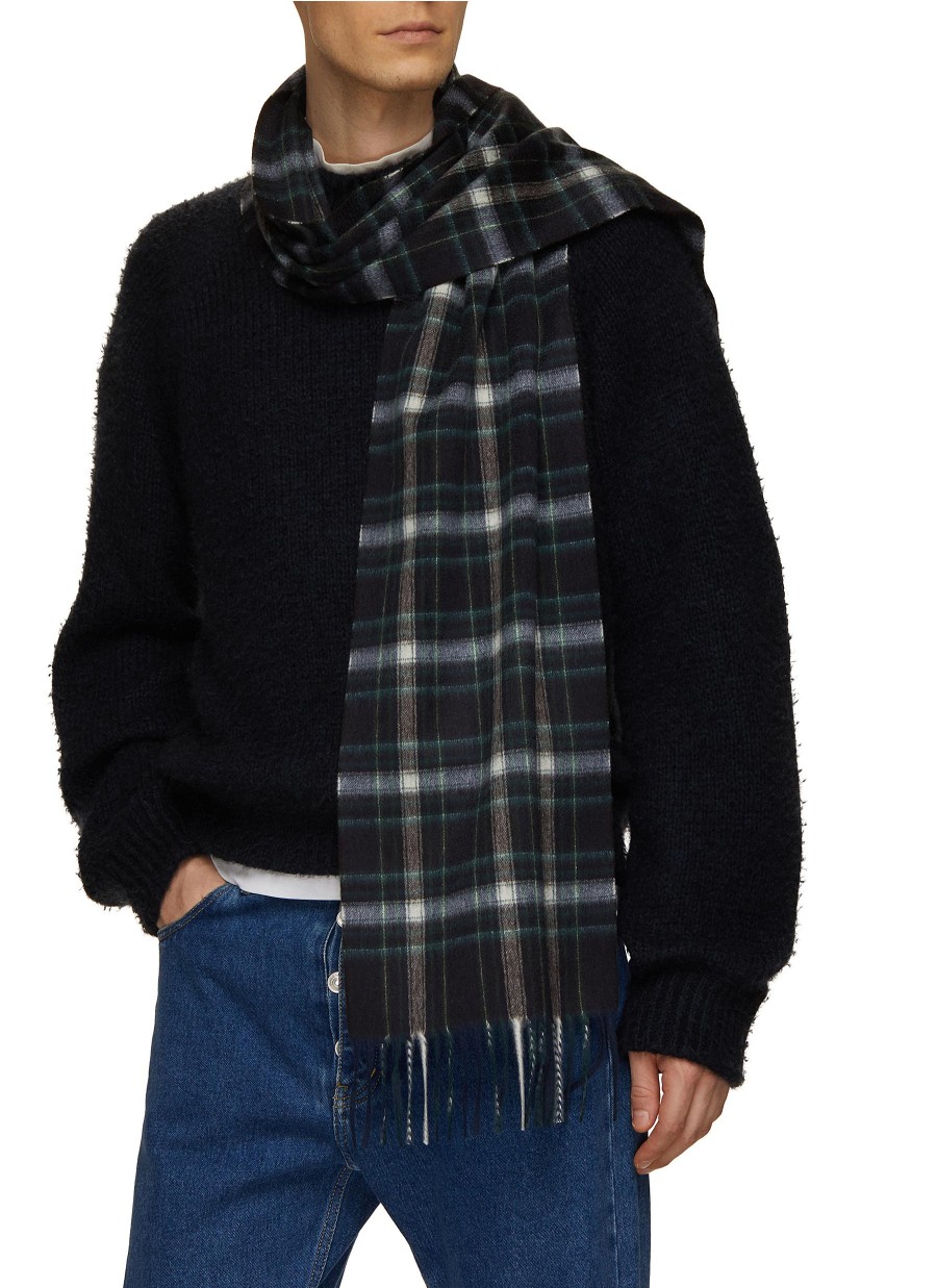 Men COLOMBO Scarves | Check Print Cashmere Scarf