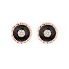 Women KORLOFF Fine Jewellery | Saint-Petersbourg 18K Rose Gold Diamond Black Onyx Stud Earrings