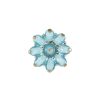 Women LANE CRAWFORD VINTAGE ACCESSORIES Vintage Accessories | Trifari Silver Tone Blue Glass Flower Clip On Earrings