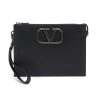 Men VALENTINO Small Leather Goods | Vlogo Leather Clutch