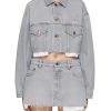 Women MIU MIU Jackets | Cropped Denim Jacket