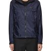 Men PRADA Jackets | Logo Applique Detachable Hood Windbreaker Jacket