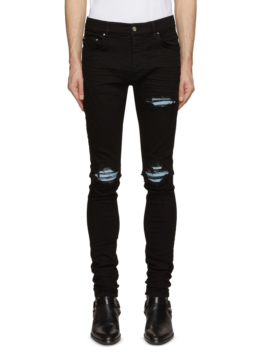 Men AMIRI Pants | Mx1 Suede Insert Skinny Jeans