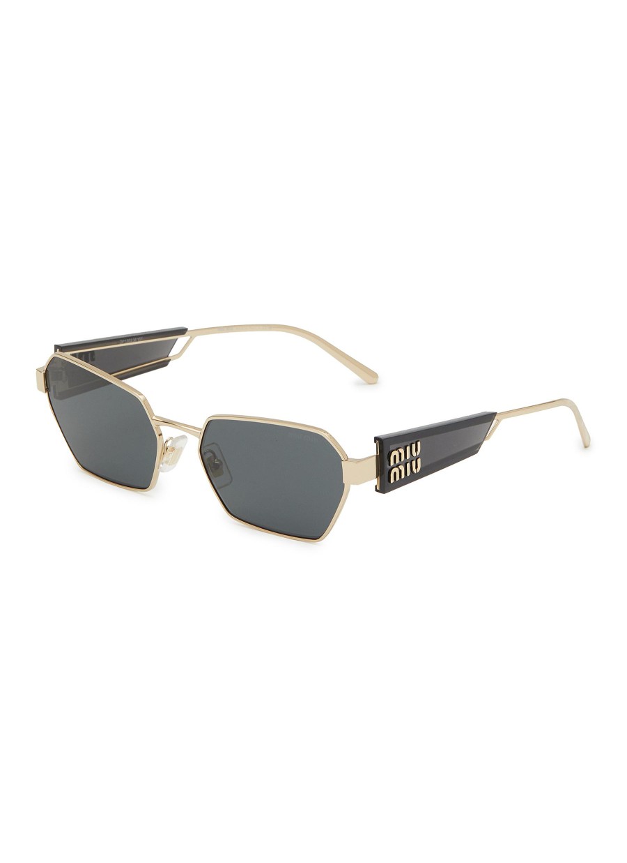 Women MIU MIU Eyewear | Metal Irregular Sunglasses