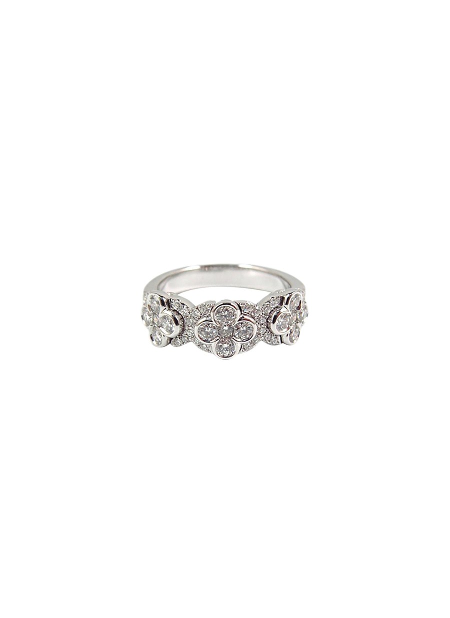 Women LC COLLECTION JEWELLERY Fine Jewellery | 18K White Gold Diamond Ring — Us 6.5