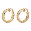 Women LANE CRAWFORD VINTAGE ACCESSORIES Vintage Accessories | Lh Segal California Gold Tone Lattice Hoops Clip On Earrings