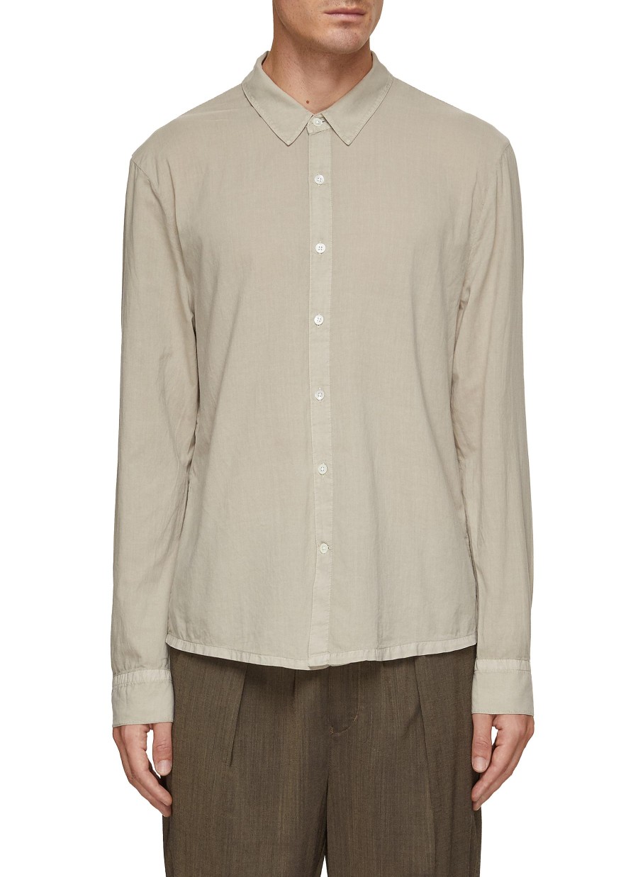 Men JAMES PERSE Shirts | Cotton Button-Up Shirt