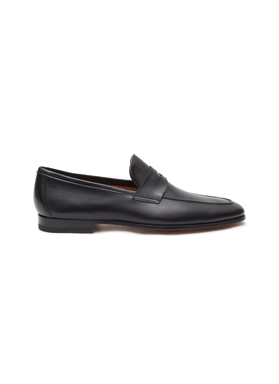 Men MAGNANNI Flats | Apron Toe Leather Penny Loafers