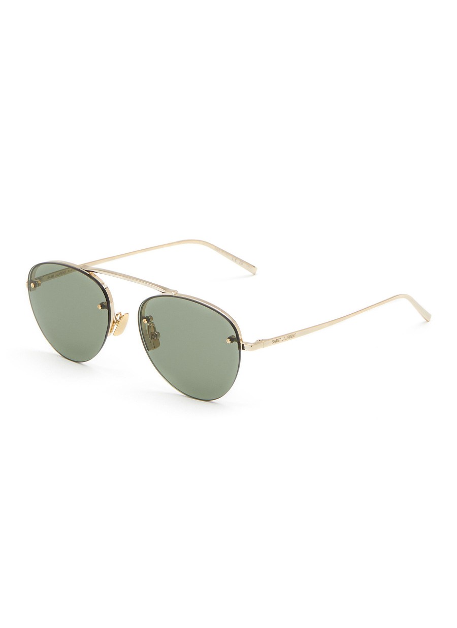 Men SAINT LAURENT Eyewear | Sl 575-003 Metal Aviator Sunglasses