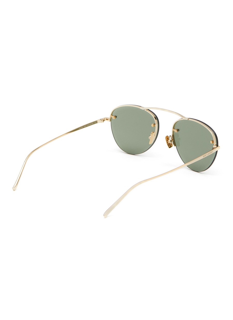 Men SAINT LAURENT Eyewear | Sl 575-003 Metal Aviator Sunglasses